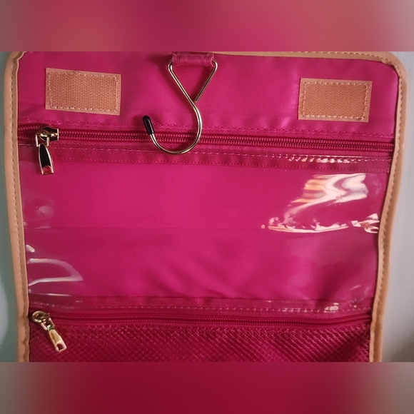 Peach Woven Women's Bag Tartan + Twine Apricot Weave Hanging Organizer - Picture 7 of 10